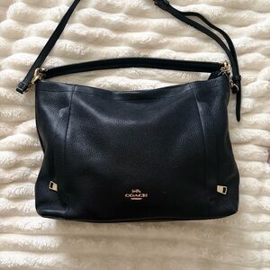 Coach Black Leather Women's Bag